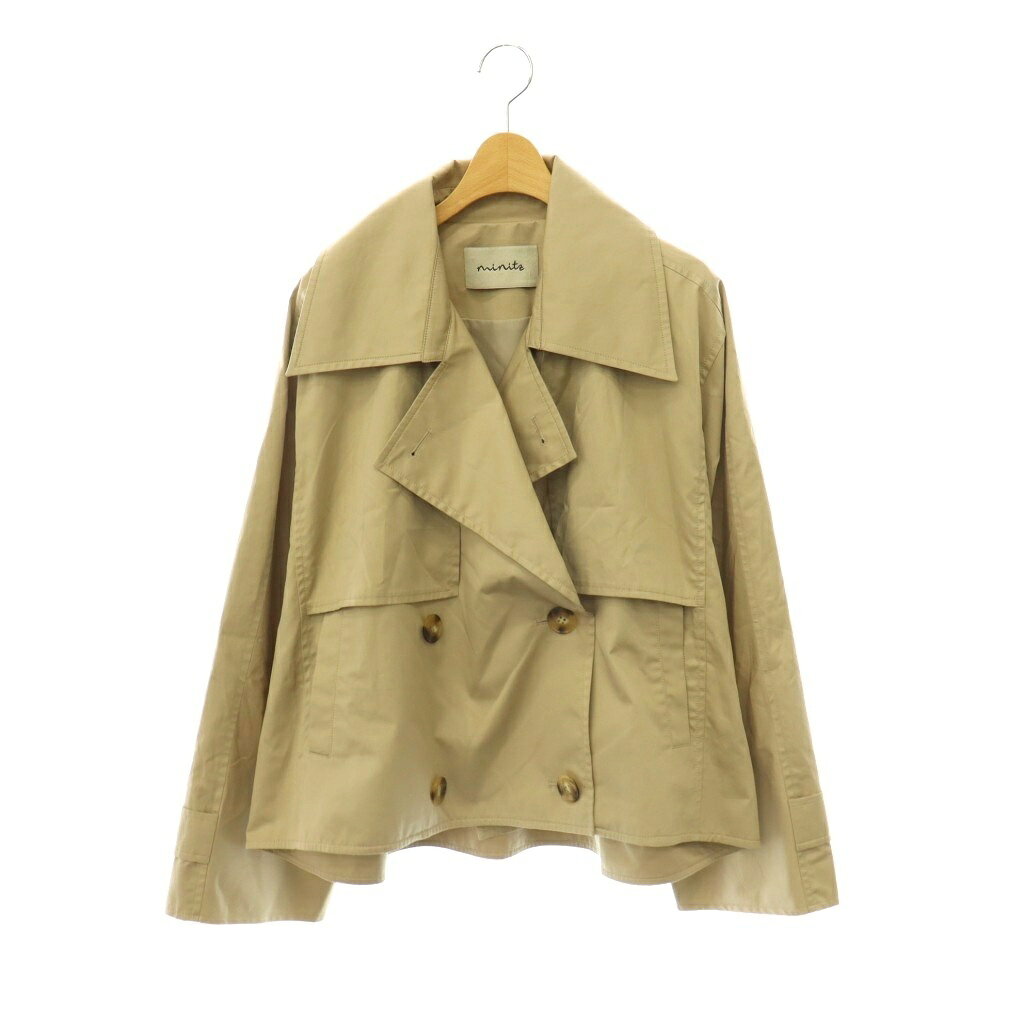 ミニッツ minitz 24SS SHORT TRENCH COAT コート LAppartement取り扱い トレンチ スプリングコート 総裏地 ベージュ /DO ■OS レディース  260710