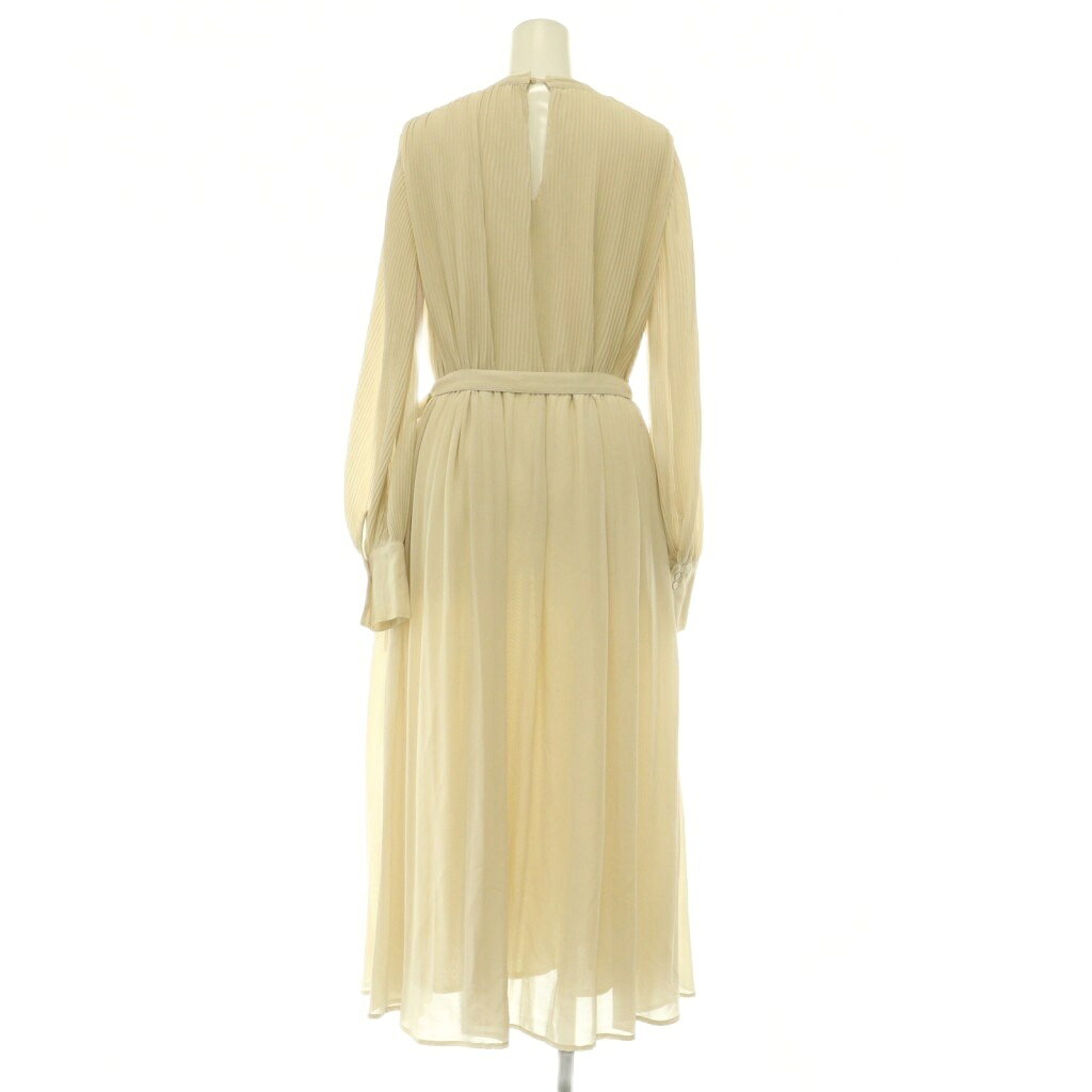 【中古】ミラオーウェン Mila Owen 長袖ワンピース ロング マキシ丈 プリーツ ベルト付 0 アイボリー /MY ■OS レディース 【ベクトル 古着】 260803 auc-vector-21159109 ブランド古着の買取販売ベクトル サンプル画像2