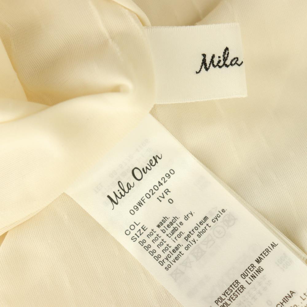 【中古】ミラオーウェン Mila Owen 長袖ワンピース ロング マキシ丈 プリーツ ベルト付 0 アイボリー /MY ■OS レディース 【ベクトル 古着】 260803 auc-vector-21159109 ブランド古着の買取販売ベクトル サンプル画像3