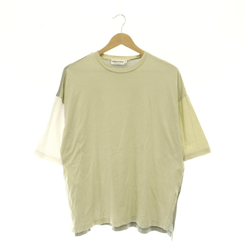 【中古】ナゴンスタンス nagonstans 25SS 切り替えマルチカラーTシャツ カットソー 七分袖 M ライトベージュ /HS ■OS レディース 【ベクトル 古着】 260724ブランドナゴンスタンス nagonstans表記サイズM実寸サイズ肩幅：60cm　身幅：59cm　着丈：66.5cm　袖丈：23.5cm　　素材綿色ライトベージュ、白 ホワイト、グレー状態全体的に毛羽立ちと後ろ側右袖下部に汚れがありますが、その他に目立ったダメージはなく、問題なくご使用いただける商品です。 ※あくまでも中古品ですので掲載写真や記載内容をご確認いただき、ご理解の上ご購入ください。備考470IS480-0891商品のお問い合わせの回答を休止しております。＊各商品ページの商品詳細等をご確認の上ご購入ください。【中古】ナゴンスタンス nagonstans 25SS 切り替えマルチカラーTシャツ カットソー 七分袖 M ライトベージュ /HS ■OS レディース 【ベクトル 古着】 260724状態ランク　”AB”詳細については、下記および「状態ランクについて」ページをご覧ください。未使用・新品の商品ほぼ新品同様の商品使用感が少なく、かなり状態の良い商品使用感はあるが、傷や汚れの少ない商品使用感の他、傷や汚れが見られる商品かなり大きな傷みがある難あり商品※S〜CランクはUSED品となりますので、使用感をご理解の上でご入札下さい。状態ランクについてinformationブランドナゴンスタンス nagonstans表記サイズM実寸サイズ肩幅：60cm　身幅：59cm　着丈：66.5cm　袖丈：23.5cm　　素材綿色ライトベージュ、白 ホワイト、グレー状態全体的に毛羽立ちと後ろ側右袖下部に汚れがありますが、その他に目立ったダメージはなく、問題なくご使用いただける商品です。 ※あくまでも中古品ですので掲載写真や記載内容をご確認いただき、ご理解の上ご購入ください。備考470IS480-0891商品のお問い合わせの回答を休止しております。＊各商品ページの商品詳細等をご確認の上ご購入ください。本商品は一点物です他サイトや店舗にて販売している商品です。多少のお時間差にて欠品になることもございます。予めご了承頂ますようお願い致します。ベクトル・サイズガイドはこちらこの商品と同じブランドの商品を見る