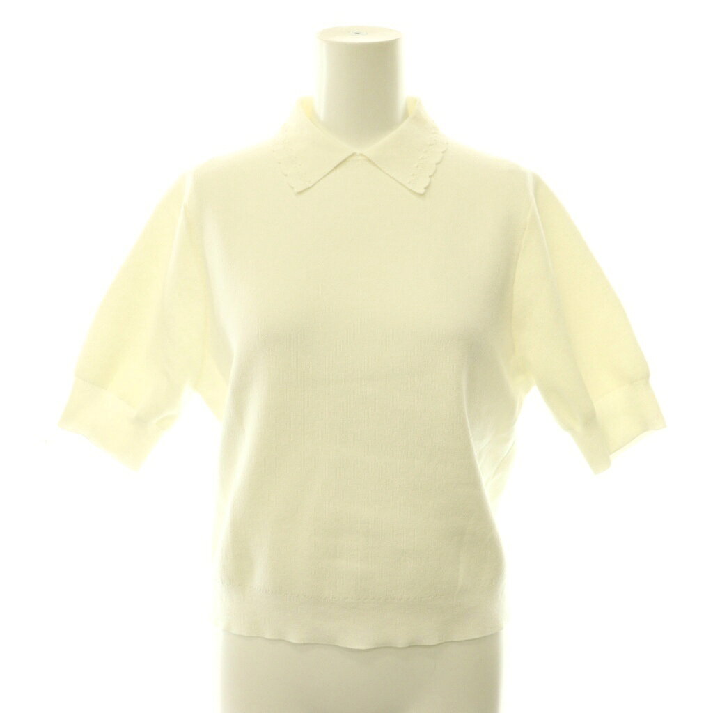 【中古】ミラオーウェン Mila Owen 26SS 【ウォッシャブル】【UVカット】スカラップニット カットソー 五分袖 0 ホワイト /DO ■OS レディース 【ベクトル 古着】 260729 auc-vector-21146006 ブランド古着の買取販売ベクトル パッケージ画像