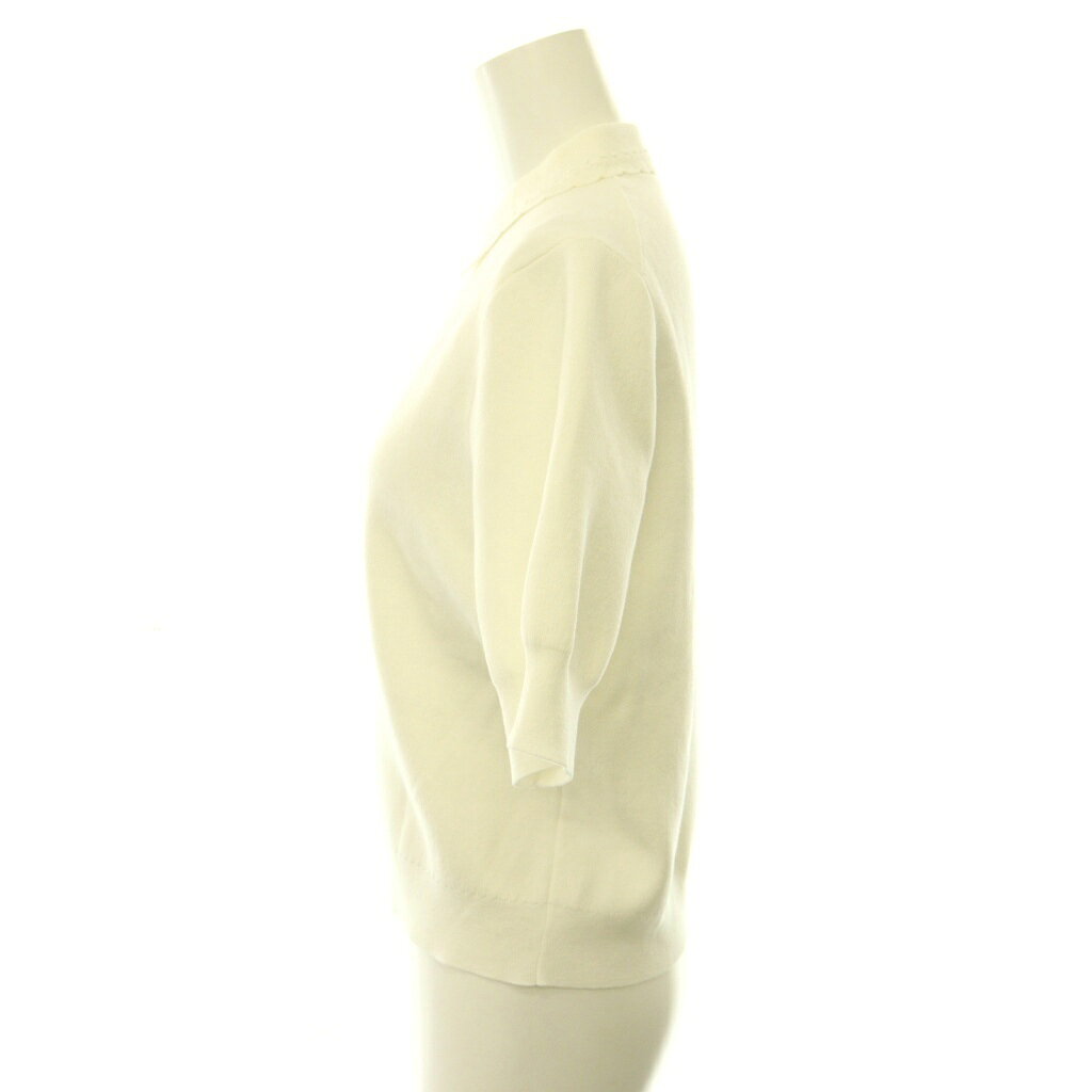 【中古】ミラオーウェン Mila Owen 26SS 【ウォッシャブル】【UVカット】スカラップニット カットソー 五分袖 0 ホワイト /DO ■OS レディース 【ベクトル 古着】 260729 auc-vector-21146006 ブランド古着の買取販売ベクトル サンプル画像3