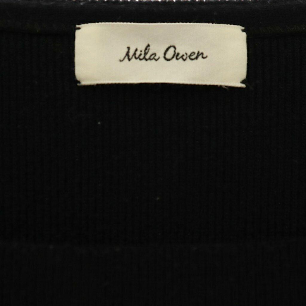 【中古】ミラオーウェン Mila Owen 25年 ボーダー ニット セーター スクエアネック 長袖 F 黒 ブラック /HS ■OS レディース 【ベクトル 古着】 260729 auc-vector-21149146 ブランド古着の買取販売ベクトル サンプル画像3