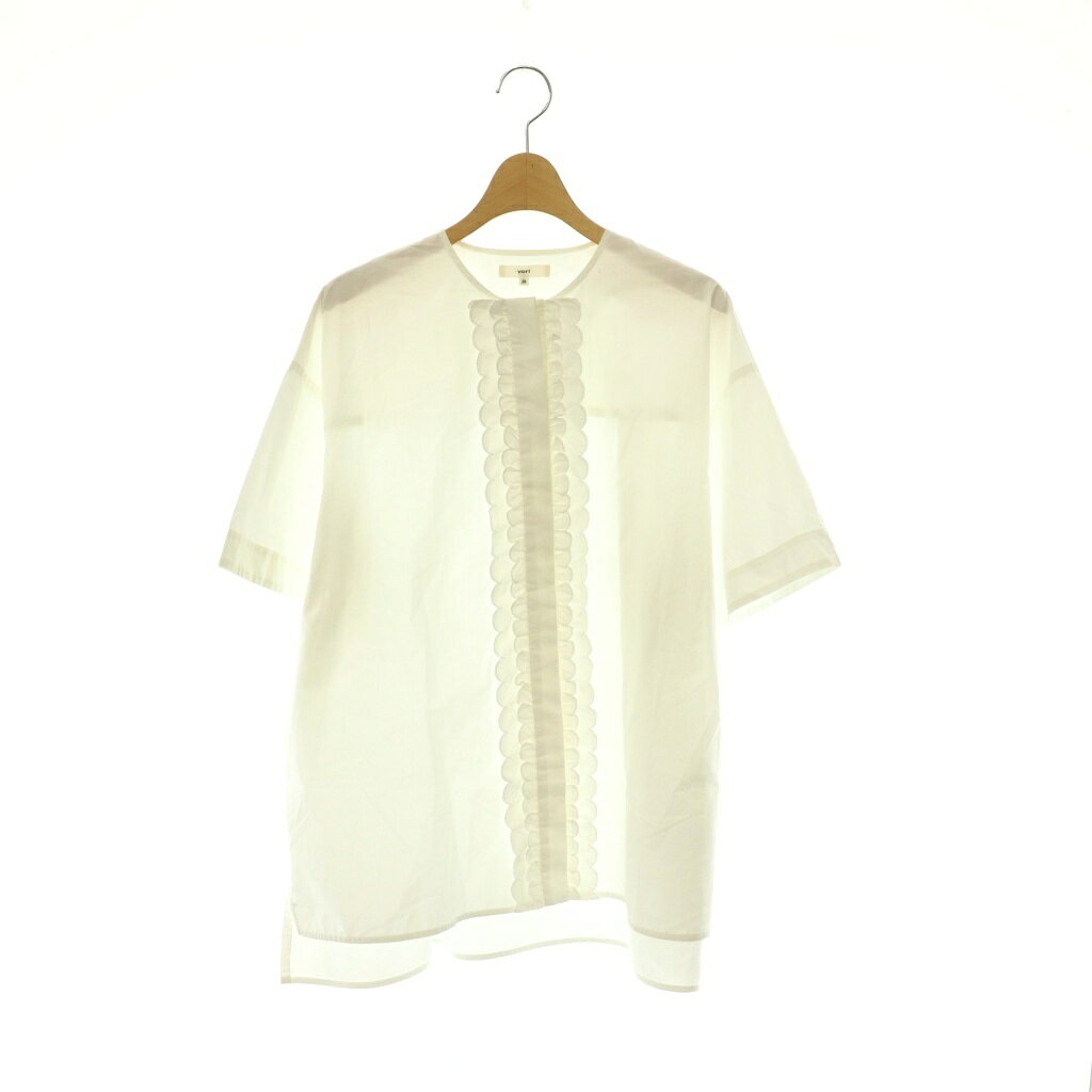 yori ホワイト 半袖トップス 38 未使用 値札付き yori(ヨリ) 半袖