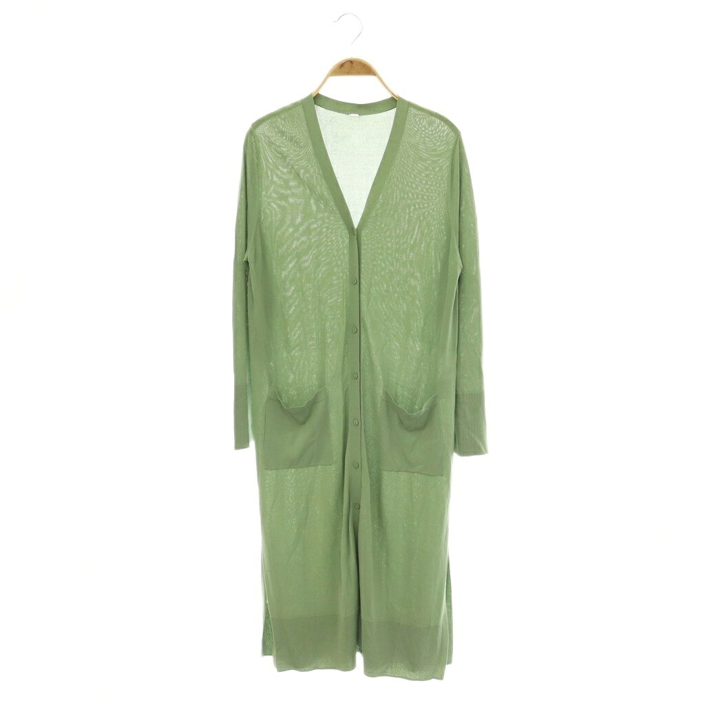 【中古】ミラオーウェン Mila Owen ロングカーディガン 長袖 Vネック 1 スモークグリーン /ES ■OS レディース 【ベクトル 古着】 260807 auc-vector-21171236 ブランド古着の買取販売ベクトル パッケージ画像