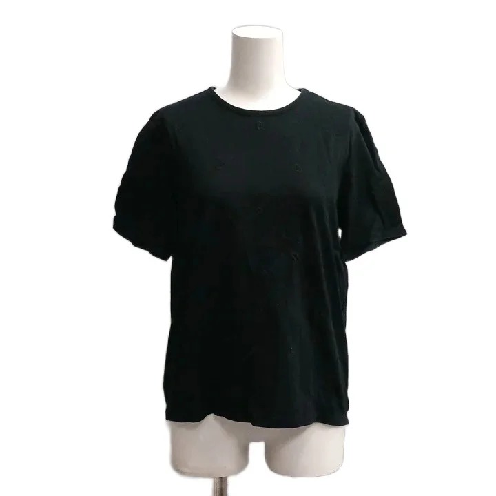 中古 バーバリーズ Burberrys ヴィンテージ Tシャツ クルーネック ロゴ 刺繍 ワンカラー 半袖 M 黒 ブラック B auc-vector-21224004 ブランド古着の買取販売ベクトル パッケージ画像