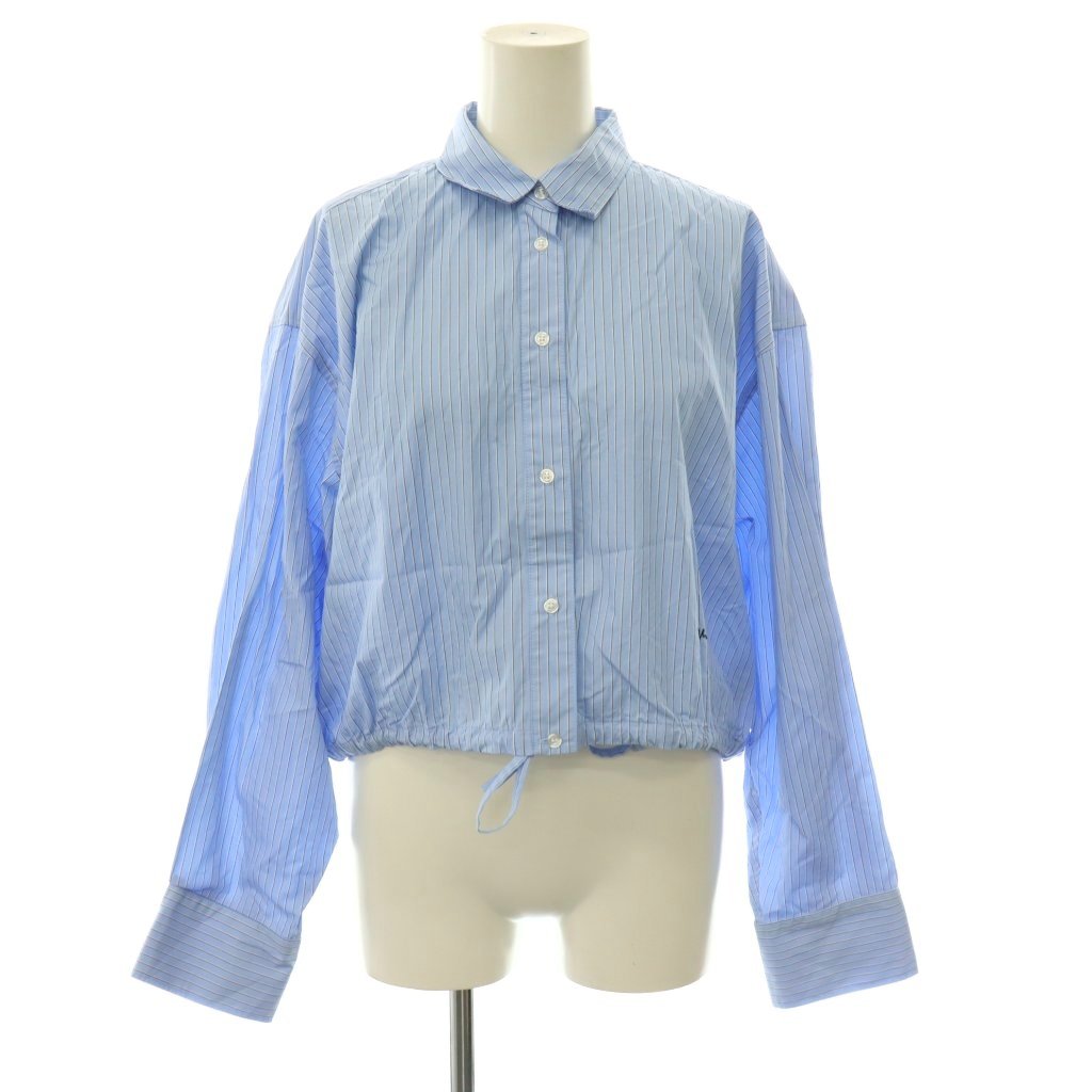 【中古】ミラオーウェン Mila Owen 26SS ストライプドロストショートシャツ 長袖 前開き F ライトブルー ブラック ホワイト /DO ■OS レディース 【ベクトル 古着】 260831 auc-vector-21229020 ブランド古着の買取販売ベクトル パッケージ画像
