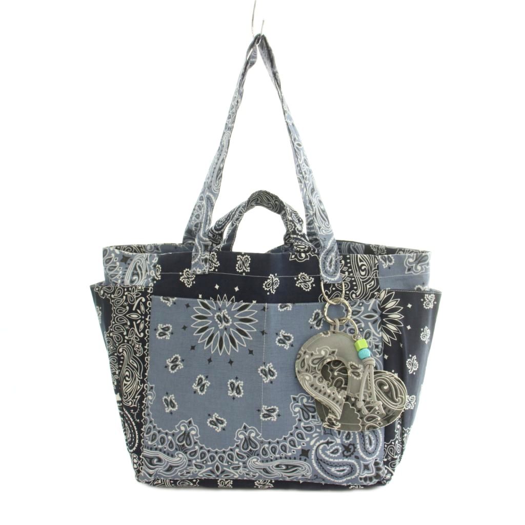 【中古】コールイットバイユアネーム CALL IT BY YOUR NAME PICNIC BAG トートバッグ バンダナ柄 紺 ネイビー 水色 ライトブルー 白 ホワイト /MI ■OS レディース 【ベクトル 古着】 260831