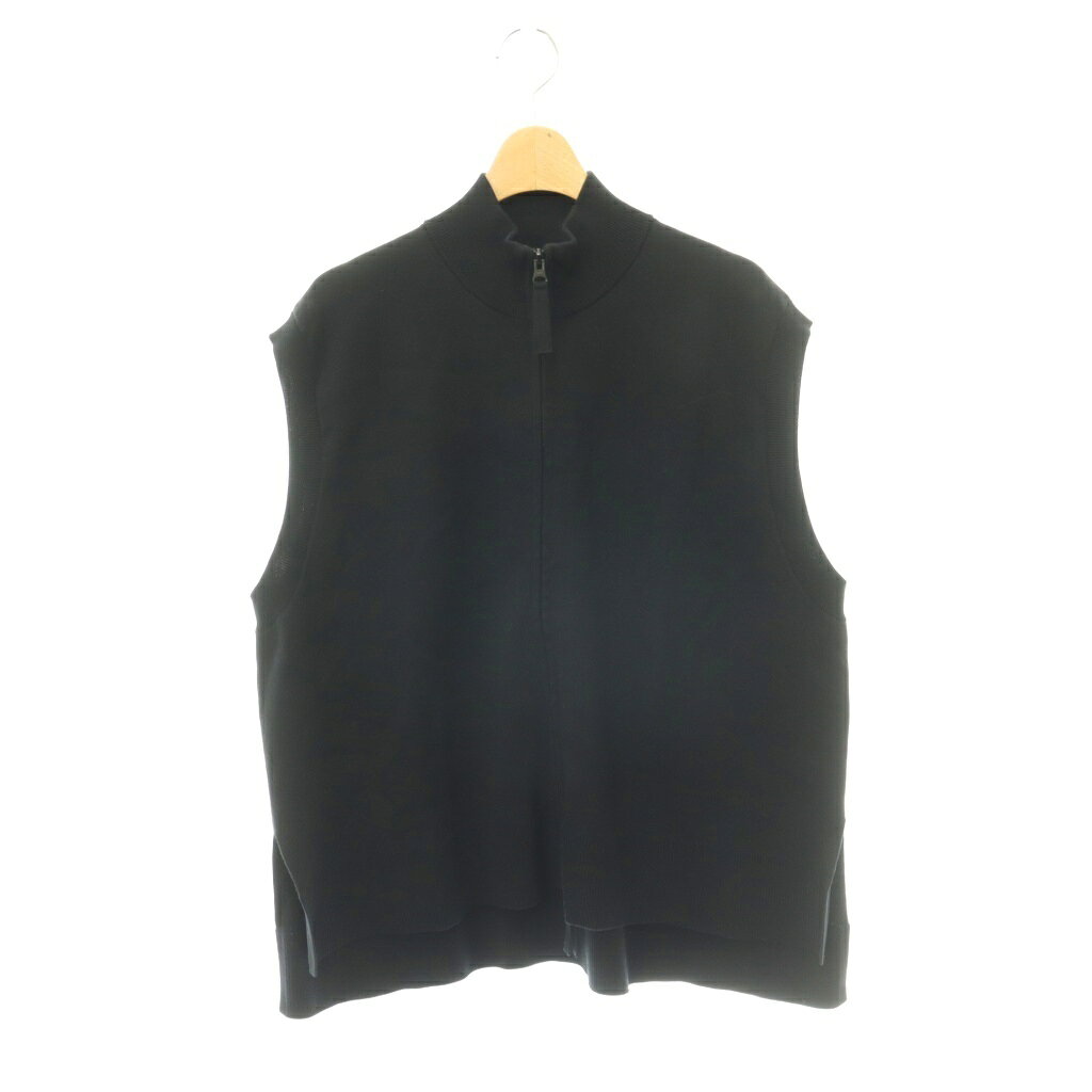 【中古】ナゴンスタンス nagonstans 26SS zip vest ベスト ジレ ハイネック M 黒 ブラック /CX ■OS ■SH レディース 【ベクトル 古着】 260903