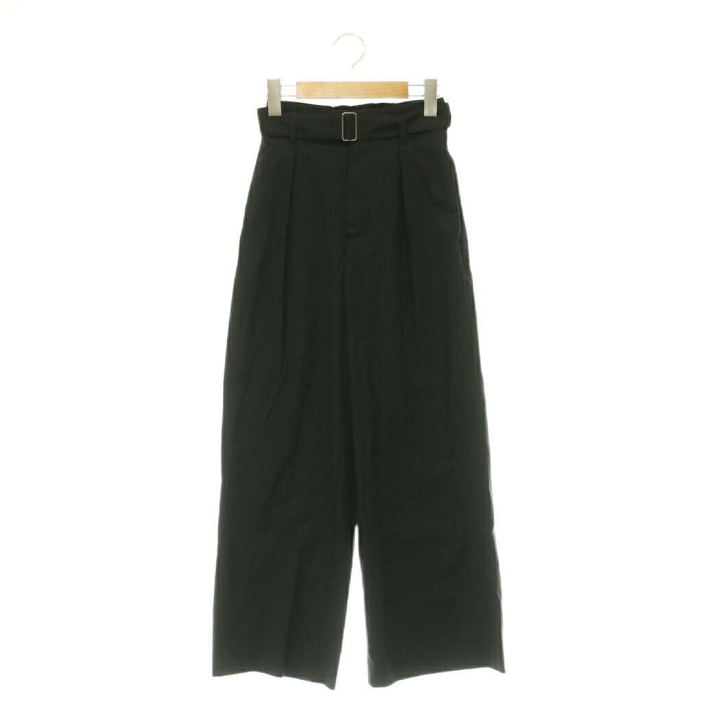 【中古】ミラオーウェン Mila Owen 26SS MILA PANTS UVカット マルチファンクションセミワイドタックパンツ ベルト付き リネン混 00 黒 ブラック /CX ■OS レディース 【ベクトル 古着】 260903 auc-vector-21232776 ブランド古着の買取販売ベクトル パッケージ画像