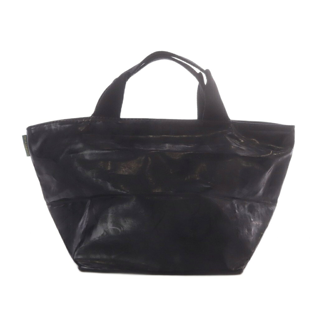 【中古】エルベシャプリエ Herve Chapelier ヴェルニパテント舟型トートバッグ トートバッグ ハンドバッグ 黒 ブラック 1027VE /RI ■OS ■SH レディース 【ベクトル 古着】 260908