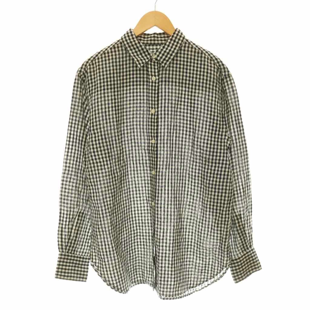 美品　IENA フレンチリネンチェックレギュラーカラーシャツ 26ss F 楽天市場】イエナ リネン シャツの通販