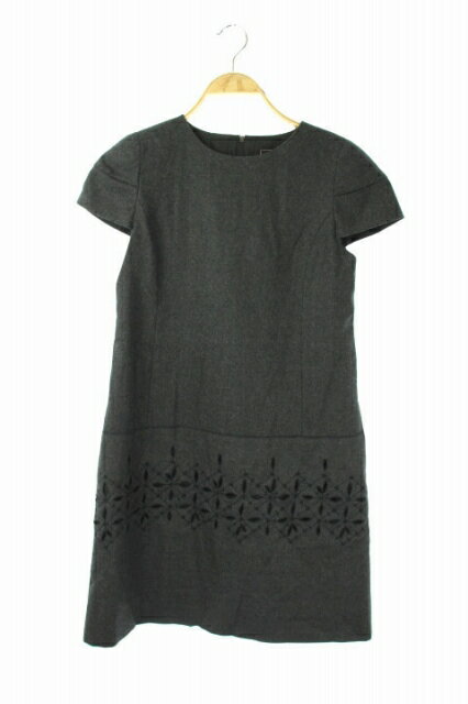 ポイント9倍 フォクシー Foxey ワンピース 半袖 台形 ミニ カットワーク 刺繍 クルーネック 40 チャコールグレー Os レディース ベクトル 古着 ベクトルプレミアム店 在庫あります ワンピースレディースファッション Insolite Guadeloupe Voyage Com
