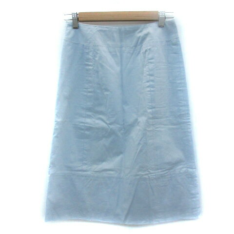 【中古】スピック&スパン Spick&Span スカート フレア ミモレ丈 無地 38 ライトブルー 水色 /SM5 レディース 【ベクトル 古着】 210329