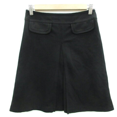 【中古】スピック&スパン Spick&Span フレアスカート ひざ丈 36 ブラック 黒 /YM11 レディース 【ベクトル 古着】 211228