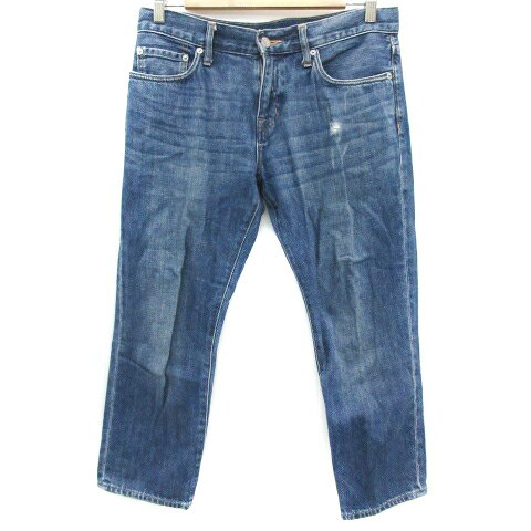 【中古】プラステ PLST デニムパンツ ジーンズ テーパードパンツ 七分丈 ダメージ加工 25 ブルー 青 /YM7 レディース 【ベクトル 古着】 220817 【中古】プラステ PLST デニムパンツ ジーンズ テーパードパンツ 七分丈 ダメージ加工 25 ブルー 青 /YM7 レディース 【ベクトル 古着】 220817