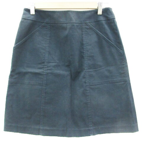 【中古】セオリー theory 台形スカート ひざ丈 2 ネイビー 紺 /YM14 レディース 【ベクトル 古着】 220908