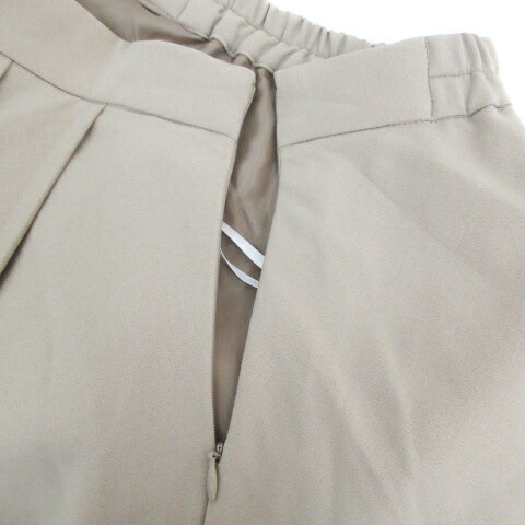 【中古】インデックス INDEX フレアスカート ひざ丈 無地 M ベージュ /FF24 ■MO レディース 【ベクトル 古着】 220913