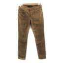 【中古】未使用品 ジョーズ JOE'S ナノユニバース サブリナパンツ ロング丈 エスニック柄 27 茶 ブラウン /SM15 レディース 【ベクトル 古着】 ...