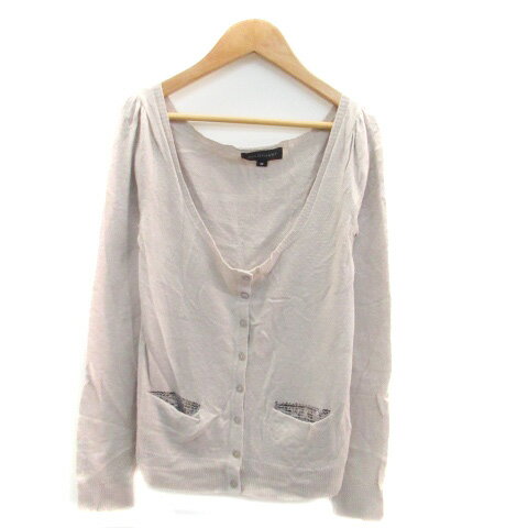 【中古】ジルスチュアート JILL STUART ニットカーディガン ラウンドネック ミドル丈 スパンコール ウール混 アンゴラ混 M グレー /HO50 レディース 【ベクトル 古着】 230209 【中古】ジルスチュアート JILL STUART ニットカーディガン ラウンドネック ミドル丈 スパンコール ウール混 アンゴラ混 M グレー /HO50 レディース 【ベクトル 古着】 230209