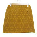 【中古】ティアラ Tiara 台形スカート ミニ丈 花柄 2 M キャメル 茶 /FF48 ■MO レディース 【ベクトル 古着】 240625