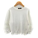 【中古】ファビュラス アンジェラ FABULOUS ANGELA ニット カットソー クルーネック 長袖 レース F 白 ホワイト /SY16 レディース 【ベ...