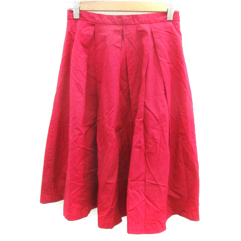 【中古】アーバンリサーチ URBAN RESEARCH フレアスカート ミモレ丈 one レッド 赤 /YM13 レディース 【ベクトル 古着】 230510