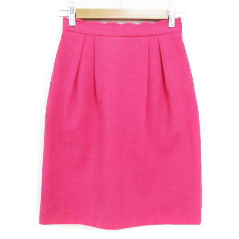 【中古】ストロベリーフィールズ STRAWBERRY-FIELDS タイトスカート ミモレ丈 無地 1 ピンク /FF47 レディース 【ベクトル 古着】 230515