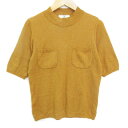 【中古】ビバユー VIVA YOU ニット カットソー 五分袖 ハイネック 無地 M 茶 ブラウン /FF32 レディース 【ベクトル 古着】 230515