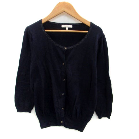 【中古】プロポーション ボディドレッシング PROPORTION BODY DRESSING ニットカーディガン ラウンドネック 七分袖 2 紺 ネイビー /HO28 レディース 【ベクトル 古着】 230524 【中古】プロポーション ボディドレッシング PROPORTION BODY DRESSING ニットカーディガン ラウンドネック 七分袖 2 紺 ネイビー /HO28 レディース 【ベクトル 古着】 230524