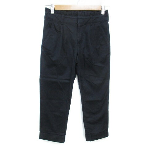 Nylon, Rayon, Polyester - 【中古】アプワイザーリッシェ Apuweiser-riche テーパードパンツ 七分丈 フリル ロールアップ 0 黒 ブラック /FF14 レディース 【ベクトル 古着】 230523
