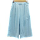 【中古】アーバンリサーチ URBAN RESEARCH ガウチョパンツ ワイドパンツ 七分丈 36 サックス 水色 /YM36 レディース 【ベクトル 古着】 230526(4)