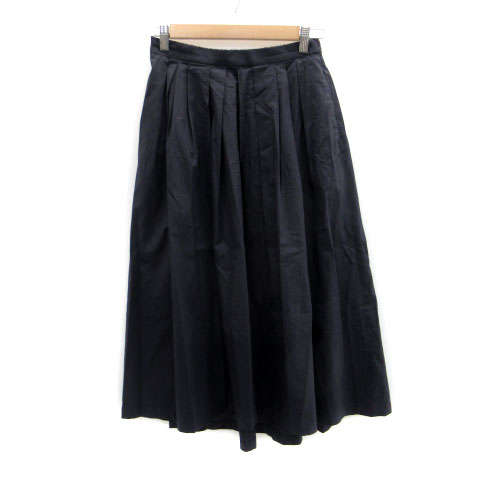【中古】グリーンレーベルリラクシング ユナイテッドアローズ green label relaxing フレアスカート ロング丈 38 ネイビー 紺 /MS38 レディース 【ベクトル 古着】 230601