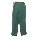 【中古】ディスコート Discoat スラックスパンツ ストレートパンツ イージーパンツ ロング丈 無地 S 緑 グリーン /FF19 ■MO レディース 【ベ...