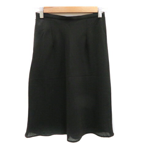 【中古】コムサイズム COMME CA ISM タイトスカート ミモレ丈 無地 M 黒 ブラック /YK6 ■MO レディース 【ベクトル 古着】 230615