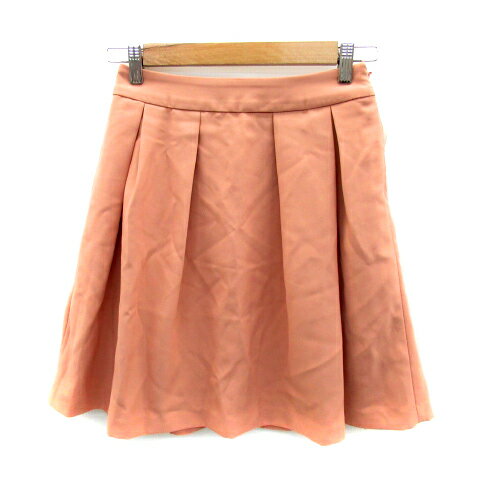 【中古】未使用品 ビス ViS フレアスカート ひざ丈 無地 S コーラルオレンジ /SY13 レディース 【ベクトル 古着】 230621(4)
