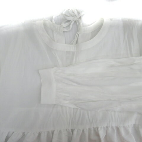 【中古】エピミエピミー epimi epimmy シャツチュニック 長袖 ラウンドネック ティアード 白 ホワイト /SM2 レディース 【ベクトル 古着】 230721