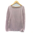 【中古】スタディオクリップ Studio Clip ニット カットソー 長袖 ラウンドネック 無地 F パープル /YK34 レディース 【ベクトル 古着】 2...