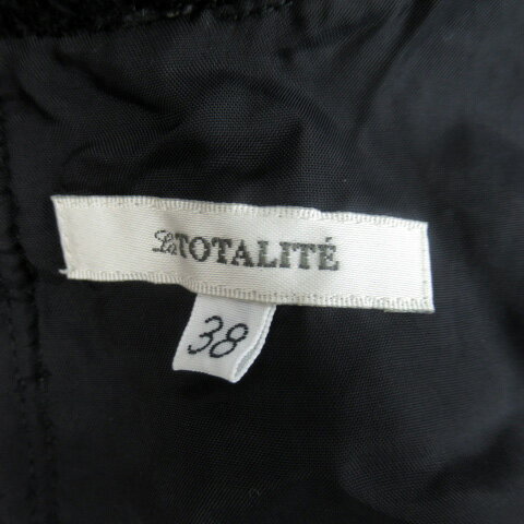 【中古】ラ トータリテ La TOTALITE ワンピース ひざ丈 ノースリーブ Uネック 無地 ウール混 38 グレー /SY43 レディース 【ベクトル 古着】 230713