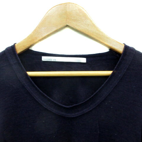 【中古】ギャルリーヴィー GALERIE VIE トゥモローランド ニット カットソー 長袖 ラウンドネック 無地 ウール 1 紫 パープル /YS29 レディース 【ベクトル 古着】 230714 3