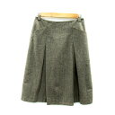 【中古】ジェイクルー J.CREW ボックスプリーツスカート ミモレ丈 ウール 0 グレー /SY13 レディース 【ベクトル 古着】 230725