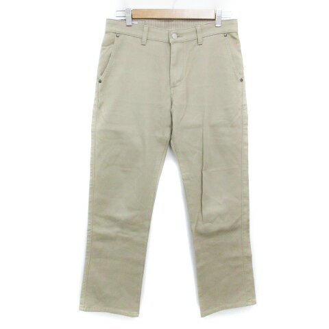 【中古】エドウィン EDWIN チノパン テーパードパンツ ロング丈 30 ベージュ /FF8 メンズ 【ベクトル 古着】 230727