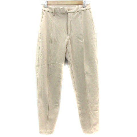Cotton - 【中古】アズールバイマウジー AZUL by moussy テーパードパンツ アンクル丈 センタープレス S ベージュ /YM22 レディース 【ベクトル 古着】 230801