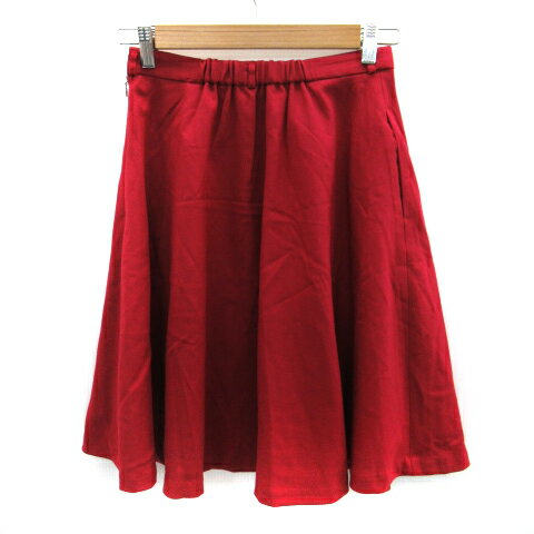 【中古】ビス ViS フレアスカート ひざ丈 無地 M マゼンタ /SM7 レディース 【ベクトル 古着】 230804