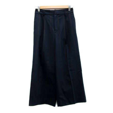 【中古】グローバルワーク GLOBAL WORK スラックスパンツ ワイドパンツ アンクル丈 ストライプ柄 M ネイビー 紺 /MS28 レディース 【ベクトル 古着】 230824 【中古】グローバルワーク GLOBAL WORK スラックスパンツ ワイドパンツ アンクル丈 ストライプ柄 M ネイビー 紺 /MS28 レディース 【ベクトル 古着】 230824