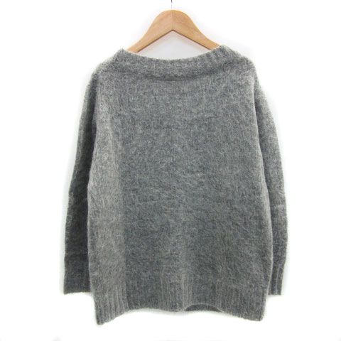 【中古】グローバルワーク GLOBAL WORK ニット セーター 長袖 ラウンドネック モヘヤ M グレー /MS17 レディース 【ベクトル 古着】 230818