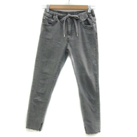 Cotton - 【中古】チャオパニック ティピー CIAOPANIC TYPY デニムパンツ ジーンズ スキニー アンクル丈 イージー フリンジ S ライトグレー /YS14 レディース 【ベクトル 古着】 230825