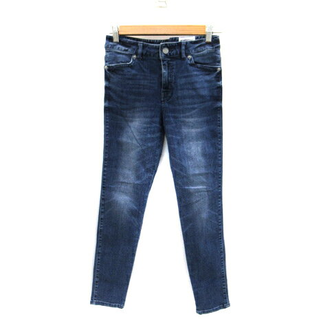 Other - 【中古】ベイフロー BAYFLOW デニムパンツ ジーンズ スキニー ロング丈 ウォッシュ加工 24 青 ブルー /SM25 レディース 【ベクトル 古着】 230825