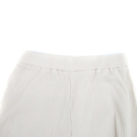 【中古】ローリーズファーム LOWRYS FARM リブストレートパンツ アンクル丈 イージー F ベージュ /HO37 レディース 【ベクトル 古着】 230926