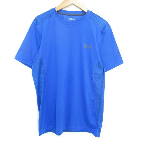 【中古】アンダーアーマー UNDER ARMOUR スポーツウェア Tシャツ カットソー 半袖 クルーネック 切替 ..